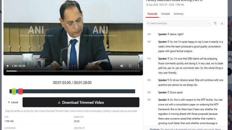 Business News | SEBI Committed to Fast-tracking FPI Onboarding and Streamlining Access: Chairman Tuhin Kanta Pandey