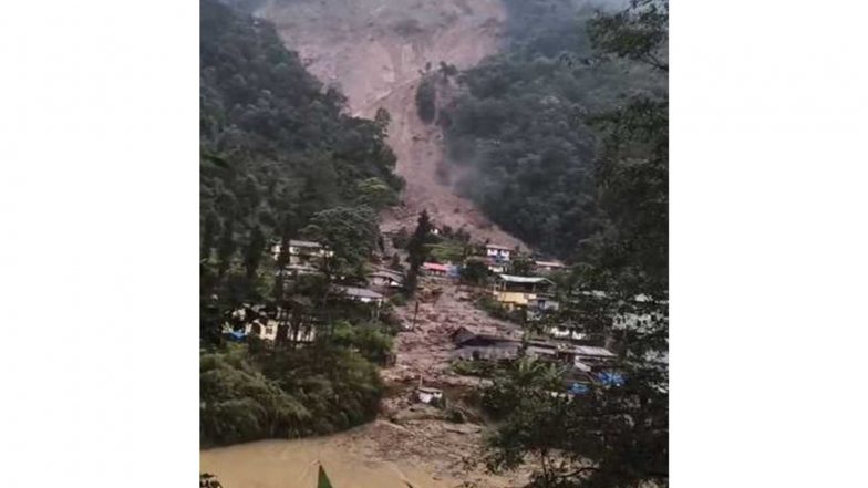 India News | Major Landslide Damages Houses in Sikkim's Rimbi Village After Heavy Rainfall; No Casualties Reported