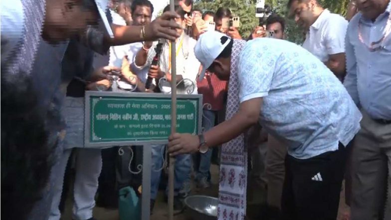 India News | BJP President Nitin Nabin Joins 'Swachhata Seva Abhiyan' in Jaipur