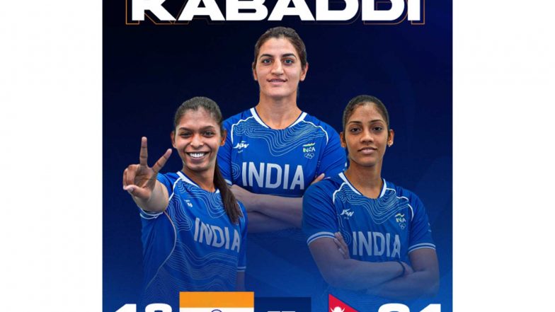 Sports News | Asian Games 2026: India Crush Nepal 48-24 to Reach Women's Kabaddi Final