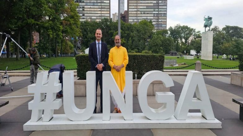World News | Global Inter-faith Leader Dr Chinmay Pandya Attends UNGA, Interacts with Thought Leaders