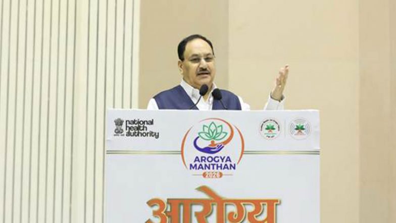 India News | JP Nadda Inaugurates Aarogya Manthan 2026, Marking 8 Years of PM-JAY Scheme