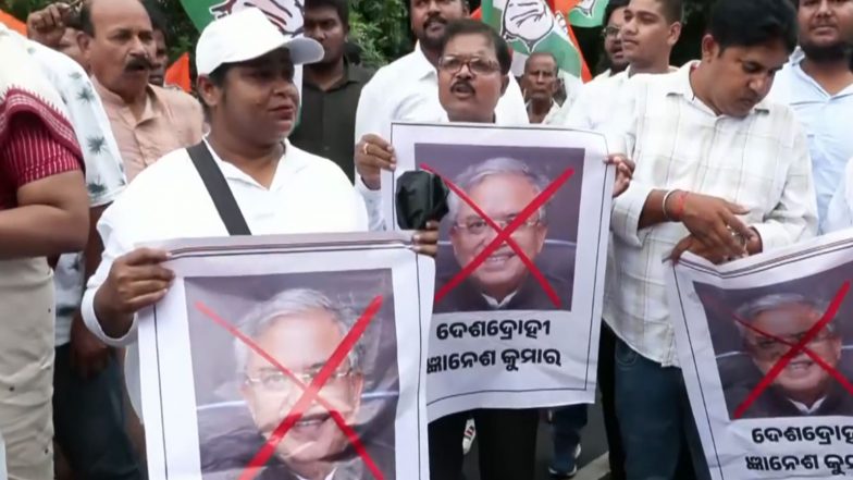 India News | Odisha Congress Chief Bhakta Charan Das Detained During Protest over Demand to Remove CEC Gyanesh Kumar