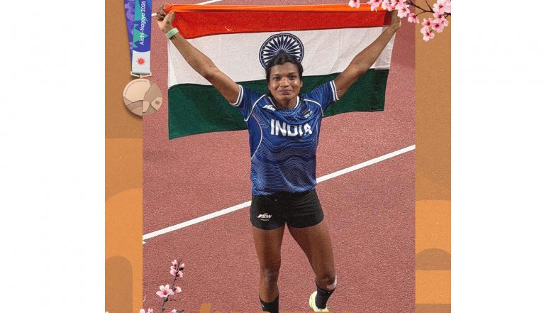 Sports News | Baranica Elangovan Wins Historic Bronze in Women's Pole Vault at 2026 Asian Games