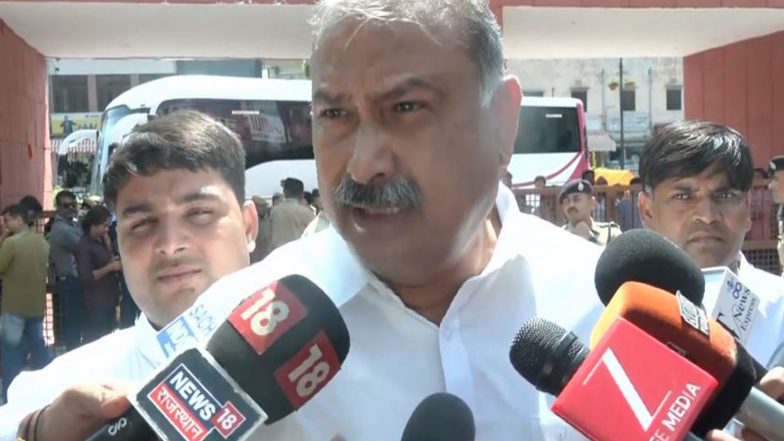 India News | “This is Wrong”: Rajasthan Congress Chief Whip Rafeek Khan Alleges Police Stopped Him from Entering Jaipur Civic Poll Venue