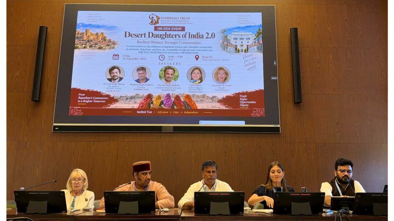 World News | Sambhali Trust Highlights Plight of Displaced Women and Girls from Rajasthan at UN Human Rights Council Side Event in Geneva