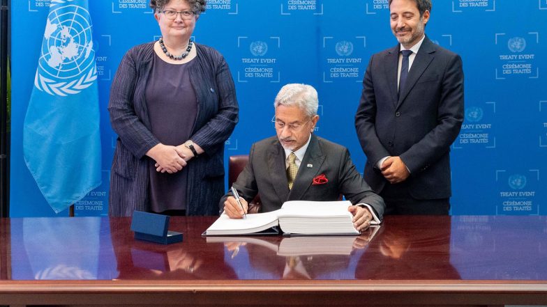 World News | EAM Jaishankar Signs UN Convention Against Cybercrime on UNGA Sidelines