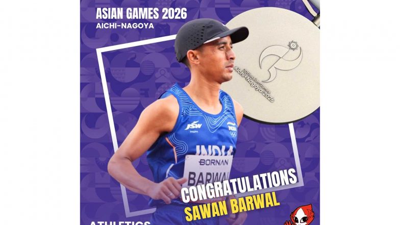 Sports News | President Murmu, Sports Minister Mandaviya Congratulate Sawan Barwal on Historic Asian Games Marathon Silver