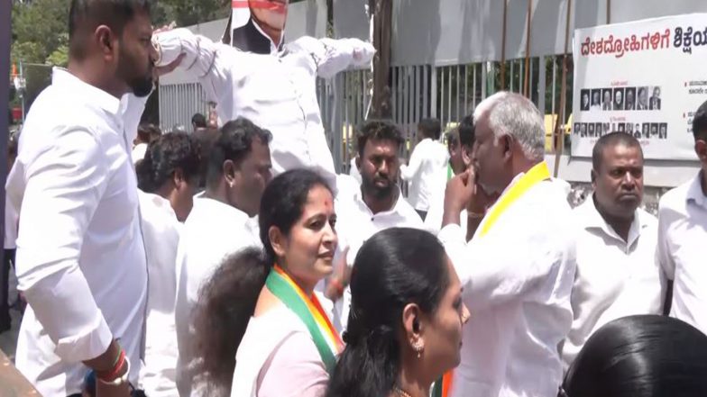India News | Congress Holds Protest in Karnataka Against EC Gyanesh Kumar Amid SIR Row 