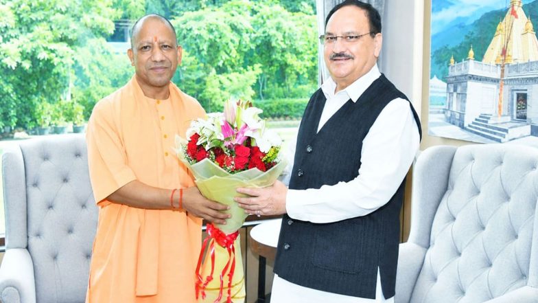 India News | UP CM Yogi Adityanath Meets Union Minister JP Nadda in Delhi