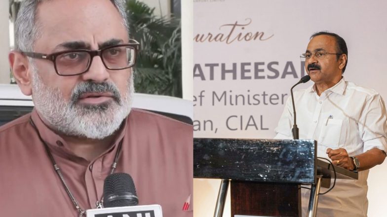 India News | Apologise to EC for Lying or Be Called out as Frauds: Keralam BJP Chief Rajeev Chandrasekhar, CM Satheesan Spar over Rahul Gandhi's Remarks