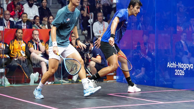 Sports News | Asian Games: Abhay Singh Settles for Silver in Squash After Straight-game Loss to Ng Eain Yow