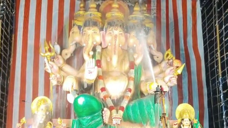 Entertainment News | 72-foot Clay Lord Ganesh Idol Immersed Through Eco-friendly Method in Vijayawada