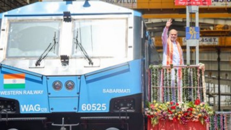 India News | Gujarat: Amit Shah Inaugurates Development Projects Worth Rs 1,472 Crore, Flags off Country’s First LNG-powered Train
