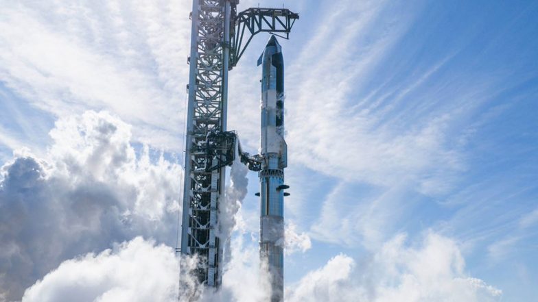 Business News | 'Holy Grail of Rocketry': SpaceX's Super-heavy Rocket Starship Set for Launch Today, to Deploy 26 Starlink V3 Satellites