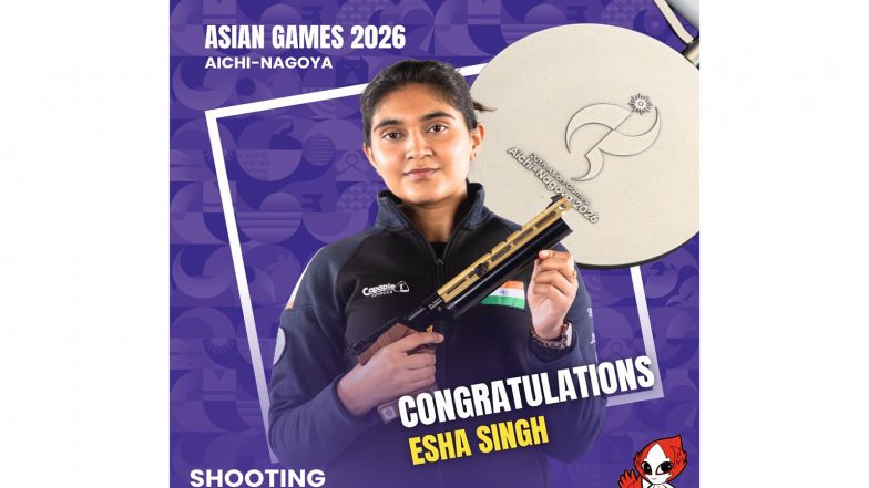 Sports News | President Droupadi Murmu Congratulates Esha Singh on Asian Games Silver in Women's 25m Pistol Event