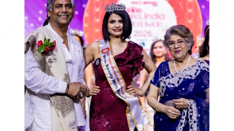 Business News | Punjab-Born Author Harvinder ‘Siya’ Jain Crowned ‘Mrs Beauty with Brains’ at Haut Monde Mrs India Worldwide 2026