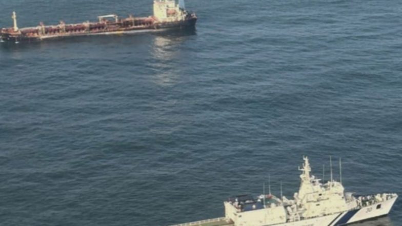 India News | Indian Coast Guard Rescues Chemical Tanker Carrying 9,000 MT Palm Oil off Odisha's Paradip
