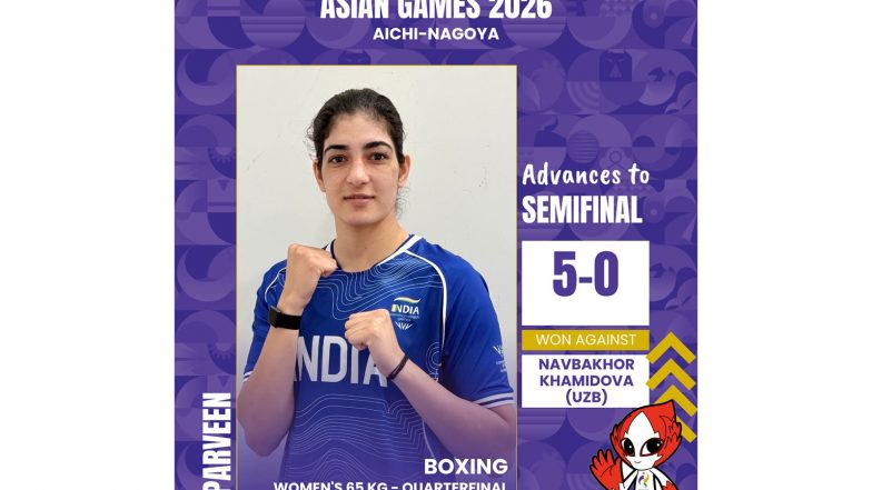 Sports News | Asian Games: Boxer Parveen Hooda Storms into Final with Unanimous Win over Li Shu
