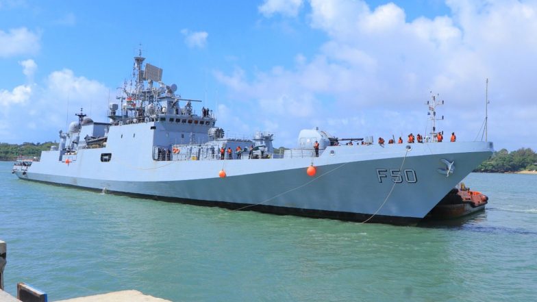 World News | INS Tarkash Arrives in Mombasa Port for Operational Turnaround, to Advance India-Kenya Maritime Cooperation