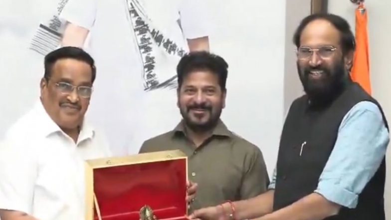 India News | Telangana CM Revanth Reddy, Along with Ministers, Meets Jal Shakti Minister CR Patil
