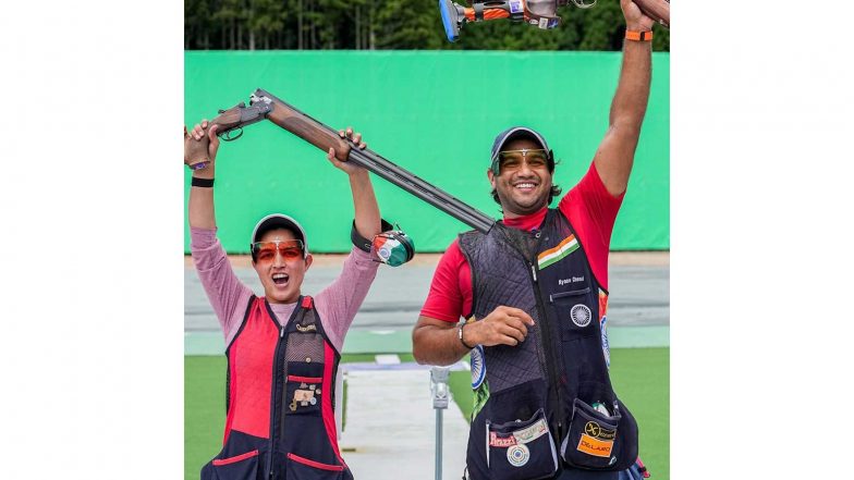 Sports News | PM Modi Hails India's History-making Trap Shooters, Women's Compound Archers as They Win Asian Games Gold