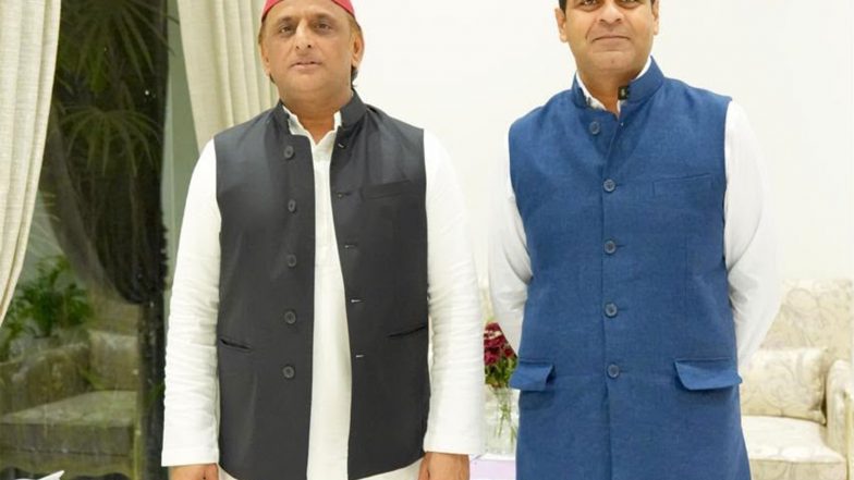India News | Dhanraj Nathwani Thanks Akhilesh Yadav for 'trust and Confidence' After Filing Rajya Sabha Nomination as SP Candidate