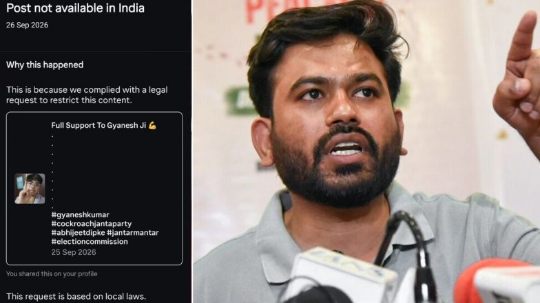 Abhijeet Dipke Accuses Meta of Taking Down Reels Demanding Gyanesh Kumar's Resignation