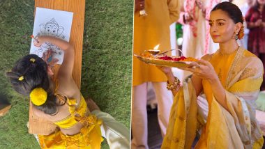 Alia Bhatt&rsquo;s Ganpati Glimpses Include Little Raha Drawing Bappa