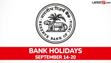 Bank Holidays Next Week: Full City-Wise RBI Schedule From September 14 to 20