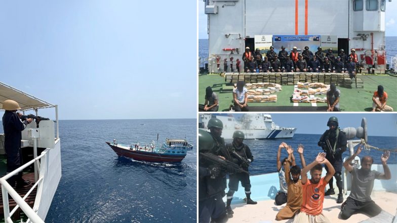 How Gujarat ATS and Coast Guard Nabbed 5 Pakistani Nationals Aboard an Iranian Dhow With Over INR 3,000 Crore Drugs