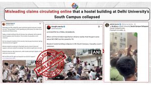 social-viral-Did a Hostel Belonging to Delhi University's South Campus Collapse? Fact Check Calls Claim Misleading