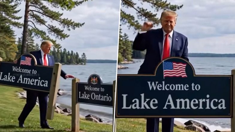 Donald Trump Shares AI Video As Apple and Google Rename Lake Ontario to 'Lake America' on Maps for US Users