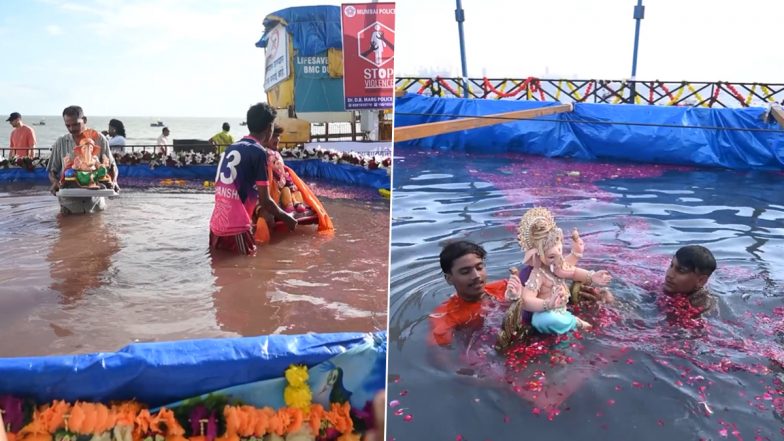 Ganeshotsav 2026: Over 61,600 Ganesh Idols Immersed in Mumbai After One and a Half Days