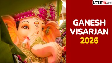 Ganesh Visarjan 2026: Messages, Happy Anant Chaturdashi Wishes and Lord Ganesha Wallpapers