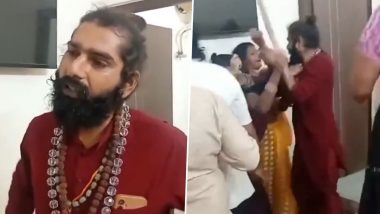 Himmat Giri Blackmail Scandal: Sadhu Assaulted for Exploiting and Blackmailing Women in Mathura, Video Goes Viral