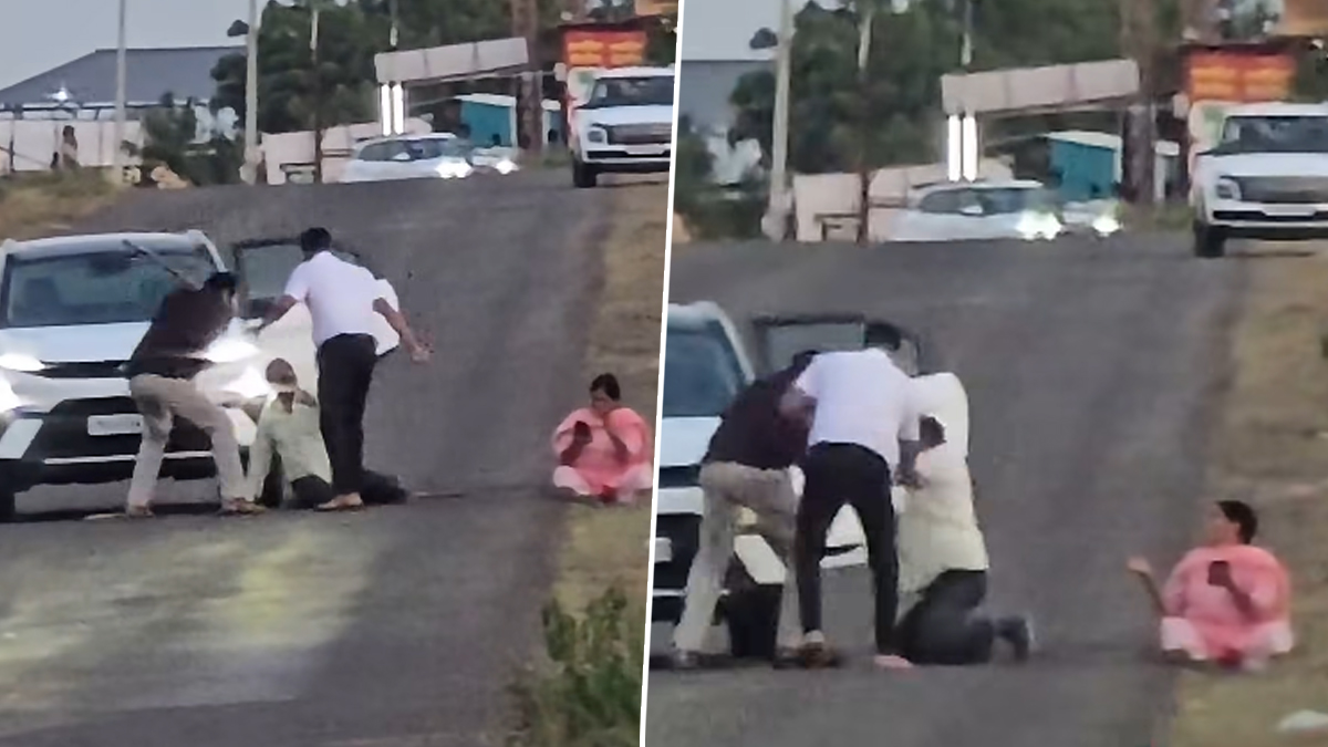 Viral Video Shows 2 Brothers Assaulting Elderly Parents Over Land Dispute in Indapur
