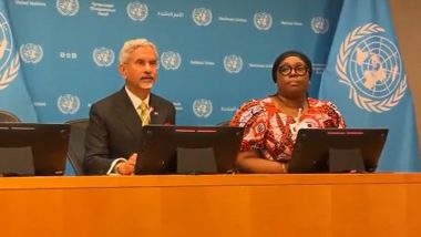 EAM S Jaishankar Responds to Pakistani Reporter&rsquo;s Terrorism Question at UNGA Briefing (Video)