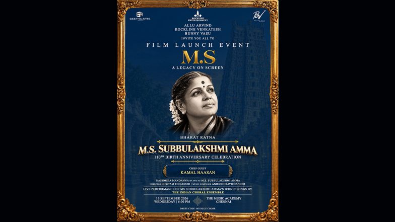 Rashmika Mandanna to Play MS Subbulakshmi in Biopic, Anirudh to Compose Music