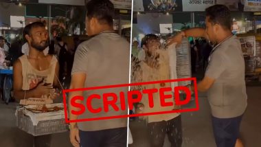 Viral Video of Man Assaulting Food Vendor by Flipping Tray Is Real or Scripted? Here&rsquo;s the Fact Check