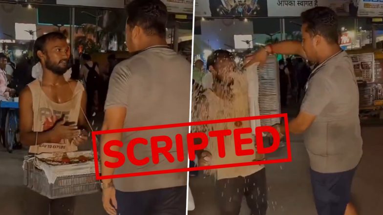Viral Video of Man Assaulting Food Vendor by Flipping Tray Is Real or Scripted? Here&rsquo;s the Fact Check