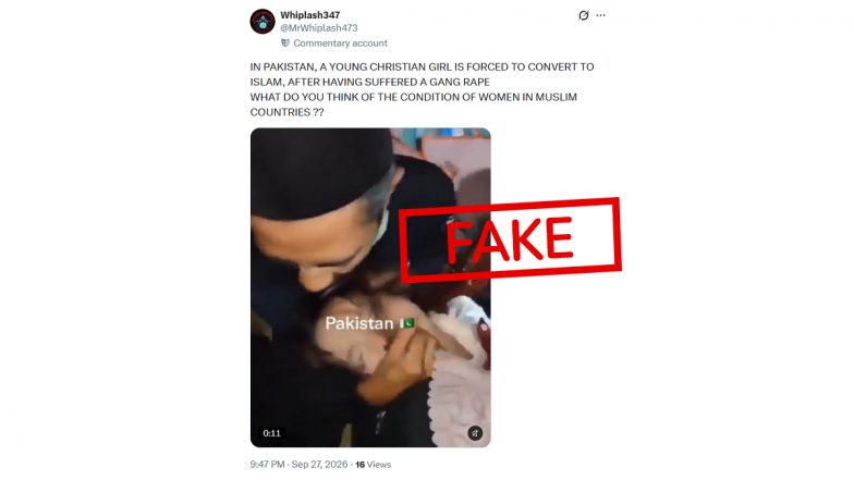 Fact Check: Viral Video of Forced Conversion of Christian Girl in Pakistan After Assault Is False