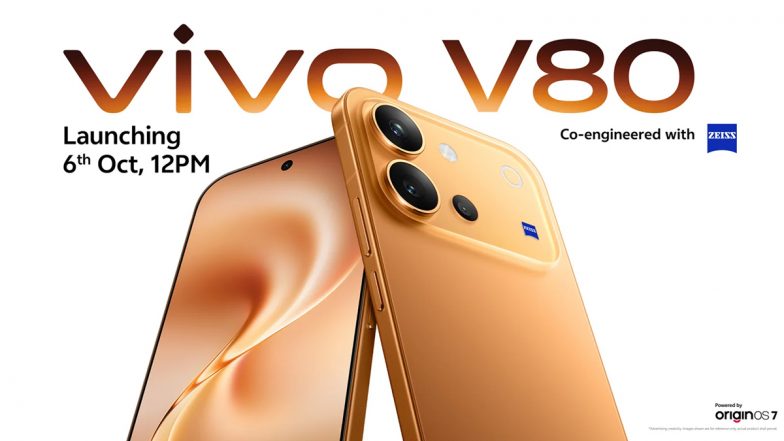 Vivo V80 Launching in India on October 6; 4K Cinematic Video and 7,200mAh Battery Revealed