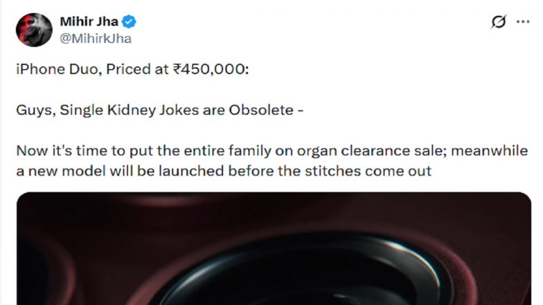 iPhone Duo Funny Memes and 'Kidney' Jokes Go Viral After Price Release