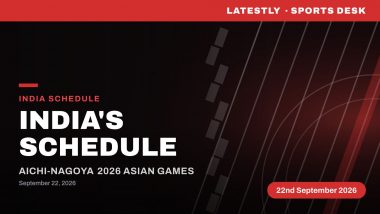 India at Asian Games 2026: Day 4 Full Schedule of Indian Athletes in Action Today on September 22