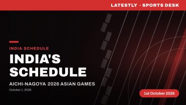 India at Asian Games 2026: Day 13 Full Schedule of Indian Athletes in Action Today on October 1