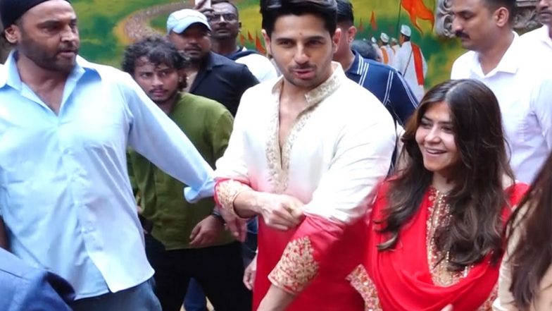 Sidharth Malhotra, Ektaa Kapoor Visit Lalbaugcha Raja Ahead of ‘The Vvaan’ Trailer Launch