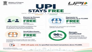 Finance Ministry Clarifies UPI Rules: P2P Payments Free, 96% Merchant Transactions Unaffected