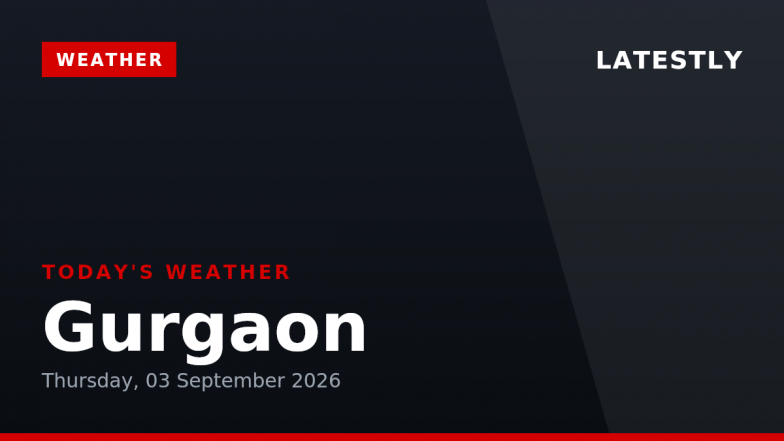 Gurgaon Weather Forecast &amp; Update for Today, Thursday, 03 September 2026: Expect Overcast Skies and Light Drizzle, High of 29&deg;C