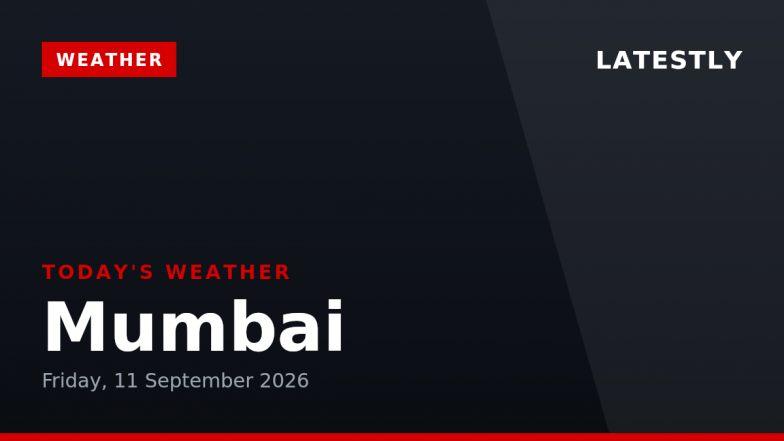 Mumbai Weather Forecast &amp; Update for Today, Friday, 11 September 2026: Mainly Clear Skies with High Humidity, High of 29&deg;C